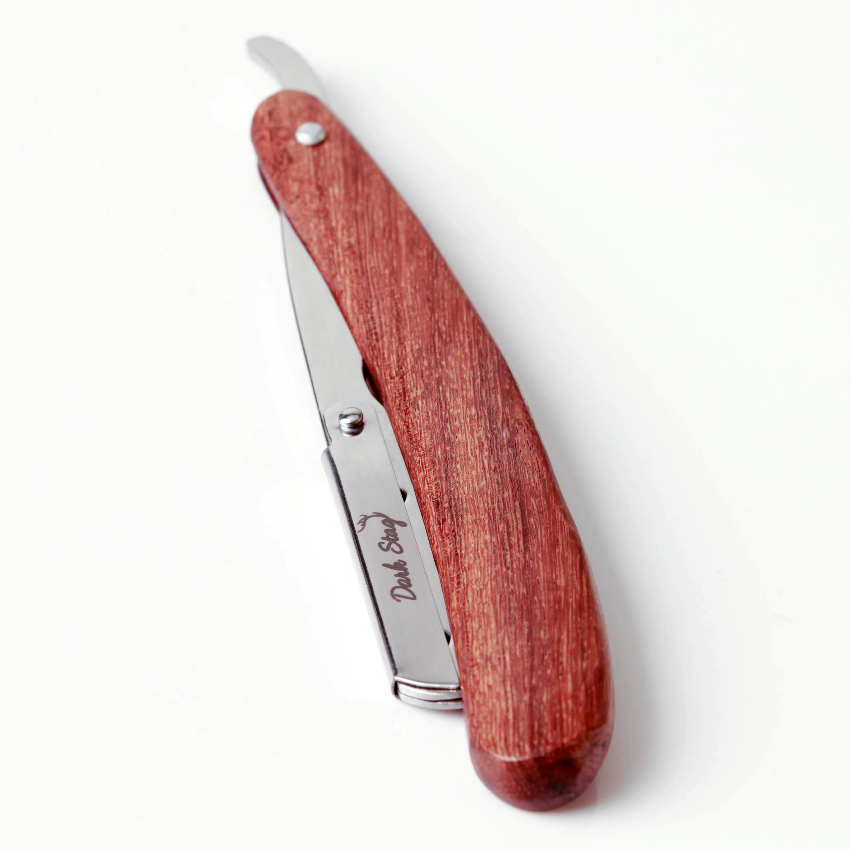 Dark Stag Straight Razor Wooden Handle - Pelosi Labels