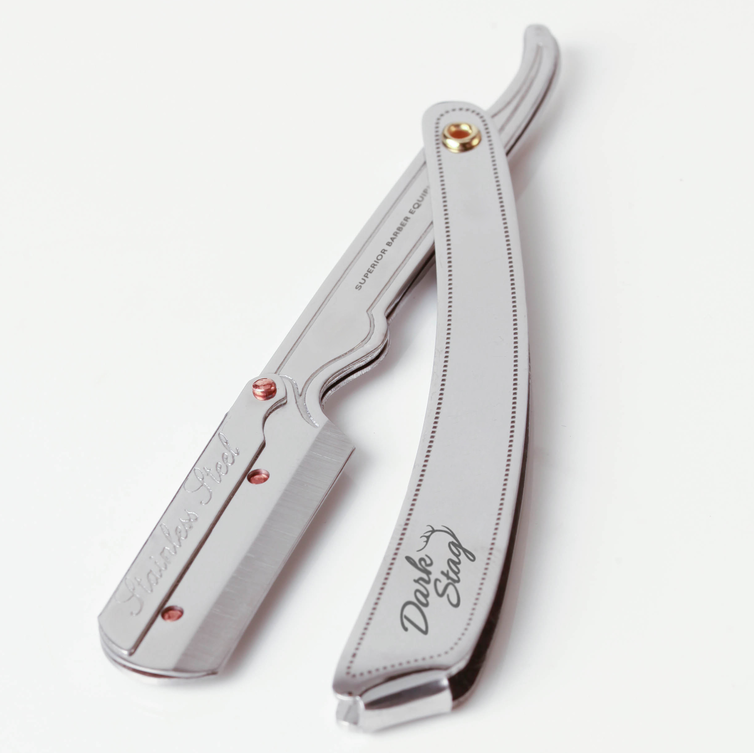 Dark Stag Premium Straight Razor Steel Handle - Pelosi Labels